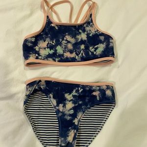 Athleta Reversible Swim Suit Girls M